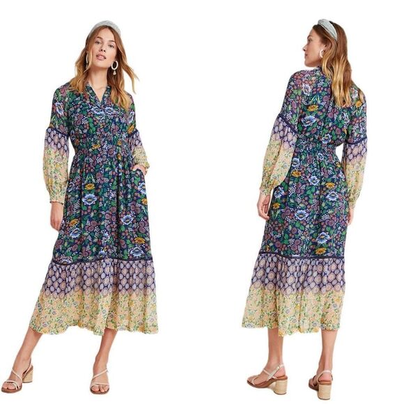 Anthropologie Maeve Ondine Maxi Dress - Picture 1 of 8